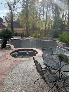 Start of pool and hot tub remodeling